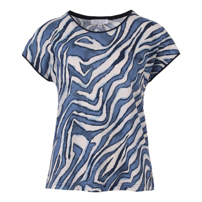 Enjoy Top V Hals 169613 contrast bies jeans